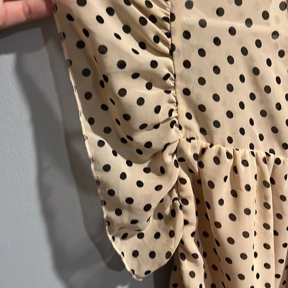 Suzanne Betro Light Pink and Polka Dot BabyDoll Shirt XL - Picture 4 of 6